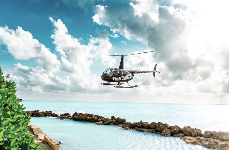Helicopter scenic tours Florida Keys private island aerial views Marathon