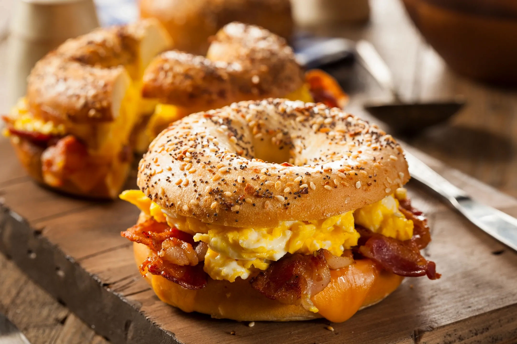 Fresh bagels and breakfast sandwiches at Marathon Bagel Co FL morning dining