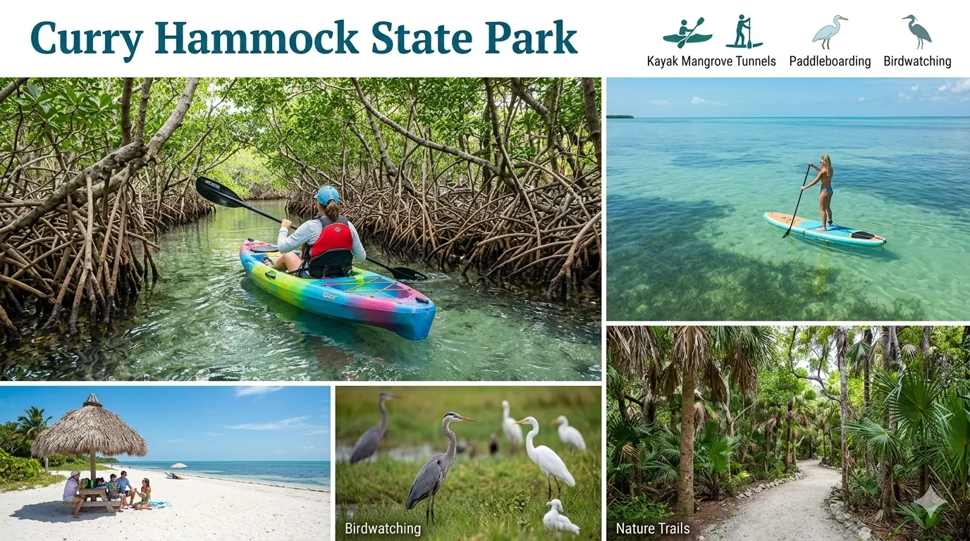 Kayaking and nature trails at Curry Hammock State Park Marathon FL outdoor activities