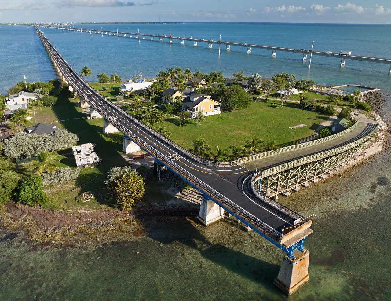 Scenic biking and walking trail along Florida Keys Overseas Heritage Trail Marathon Florida